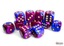 Gemini Blue-Purple/gold 16mm d6 Dice Block (12 dice) - CHX26628